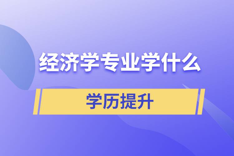 經(jīng)濟(jì)學(xué)專業(yè)學(xué)什么