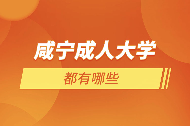 咸寧成人大學(xué)都有哪些？