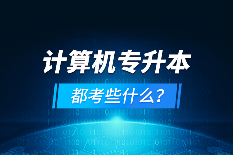 計(jì)算機(jī)專升本都考些什么？