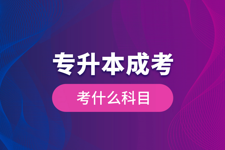 專升本成考考什么科目？